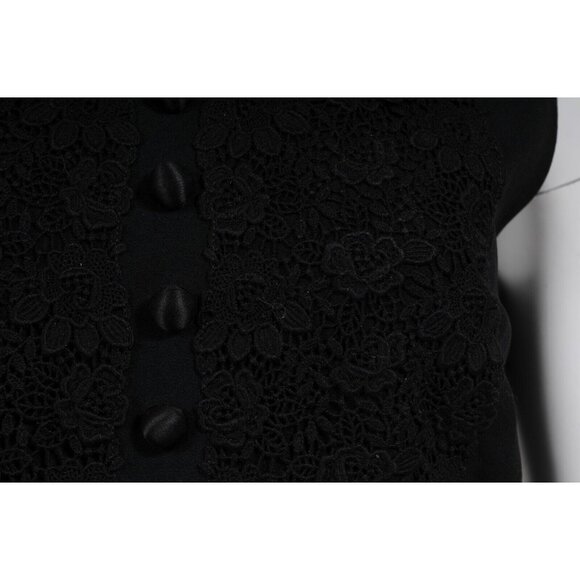 Dolce & Gabbana Embroidered  Floral Lace Pencil Dress Medium IT 38 Button Front - Picture 10 of 13